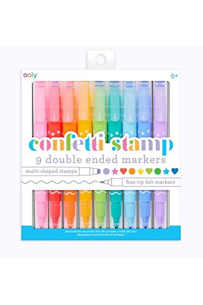 Ooly Confetti Stamp Çift Uçlu 9lu Keçeli Kalem 130-092
