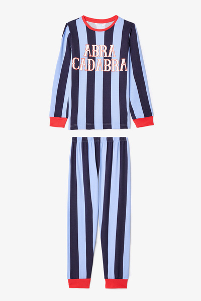 Penti Mavi Erkek Çocuk Abra Kadabra Çizgili Pijama Takımı