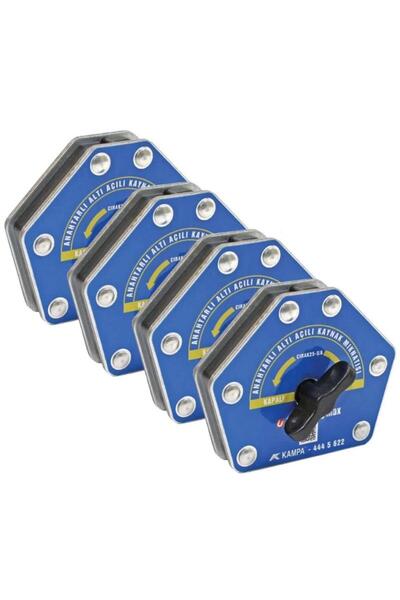 Kampa Çırak-25M/A Manyetik Kaynak Gönyesi 4 ADET On-Off Anahtarlı 6 Açılı, 15...