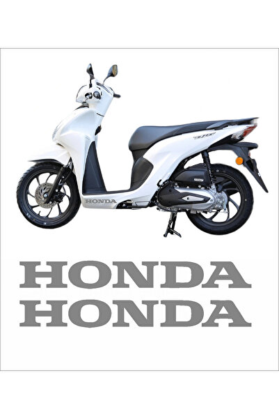 YAMANB Honda Dio Marşpiyel Sticker Honda Sticker 2 Adet 20cm GRİ
