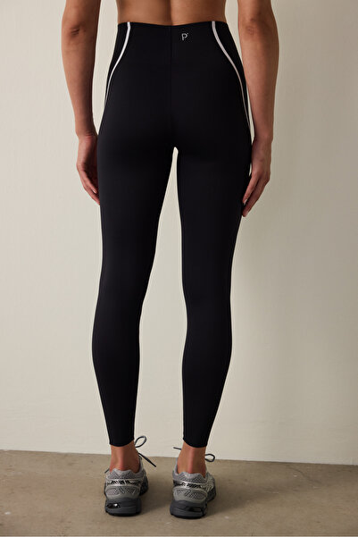 Penti Siyah Contrast Bonding Yüksek Bel Spor Tayt