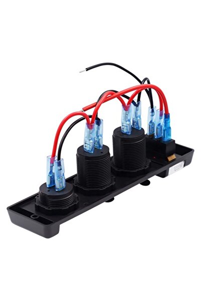 Genel Markalar Marine Çakmaklık Usb ve Voltmetre Soketi 12v Düğmeli