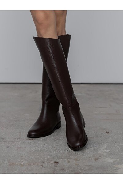 ECENİN BUTİĞİ Adore Kahve Deri Hakiki Deri Kadın Çizme