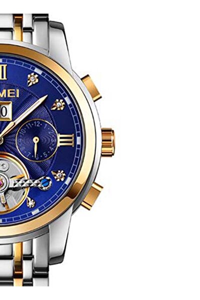 Yailla SKMEI Men's M029 Big Dial Auto Mechanical Stainless Steel Tourbillon Luxury Designer Watch