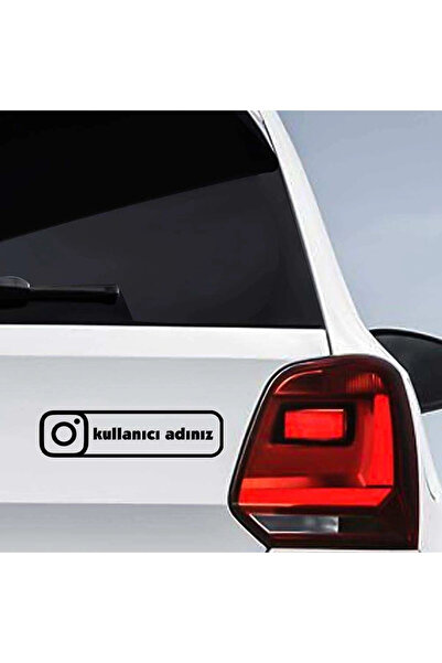 Genel Markalar Instagram Logo Kişiye Özel Hesap Ismi özel yeni kaliteli Kaliteli Sticker 26*7 Cm