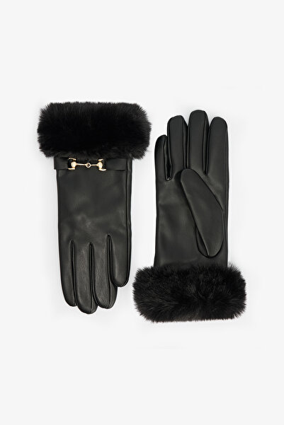 Penti Black Carina Faux Leather Gloves