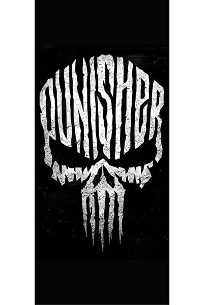 aydın garage Punisher Kapı Direk Kaplama Folyosu BASKILI STİCKER Sağ-Sol 2 Adet 22*50 CM