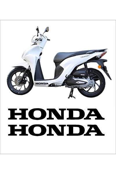 YAMANB ملصق هوندا ديو مارشبييل، قطعتين، 20 سم، أسود