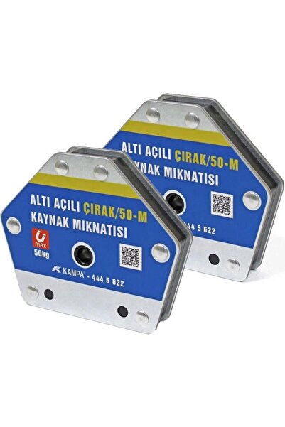 Kampa Çırak/50M Manyetik Kaynak Gönyesi 2 ADET 6 Açılı, 50 Kg Kaynak Tutucu Mıknatıs