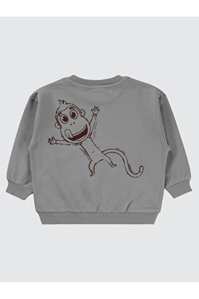Civil Boys Kukuli Baskılı 2-5 Yaş Sweatshirt - Gri3-4 Yaş