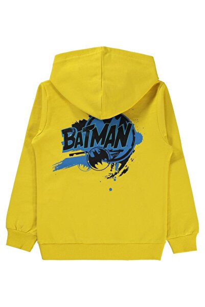 Batman Baskılı 6-9 Yaş Sweatshirt - Sarı 6-7 Yaş