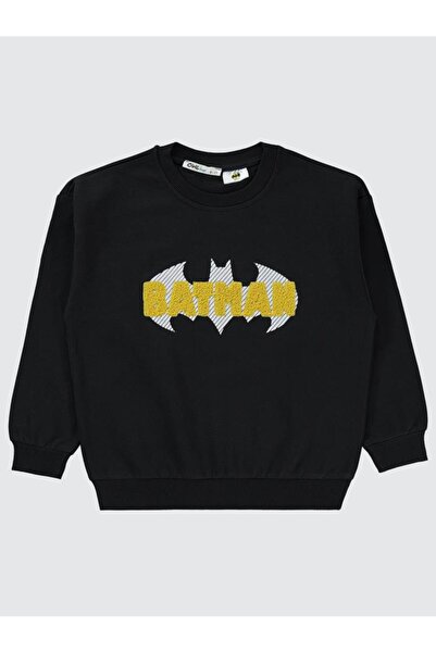 Batman 10-13 Years Boy's Black Sweatshirt