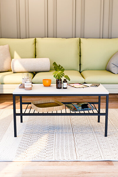 interGO OMVO Metal Orta Sehpa | 2 Raflı Orta Sehpa