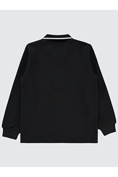 Pierre Cardin Yakası Baskılı 10-12 Yaş Sweatshirt - Siyah12-13 Yaş