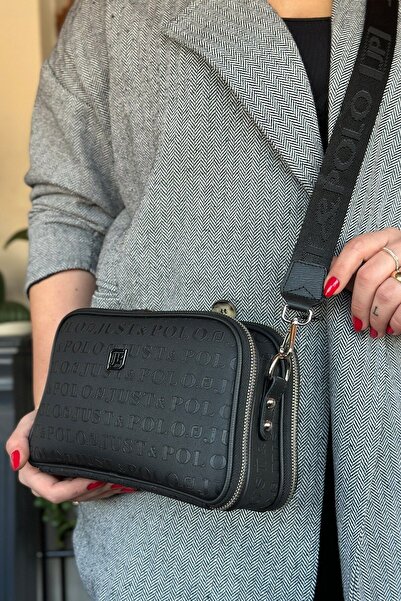 Just Polo حقيبة كتف نسائية أصلية من جست بولو، متوسطة الحجم، مكونة من 5 أقسام، مناسبة للاستخدام اليومي، مقاس 25*17 سم