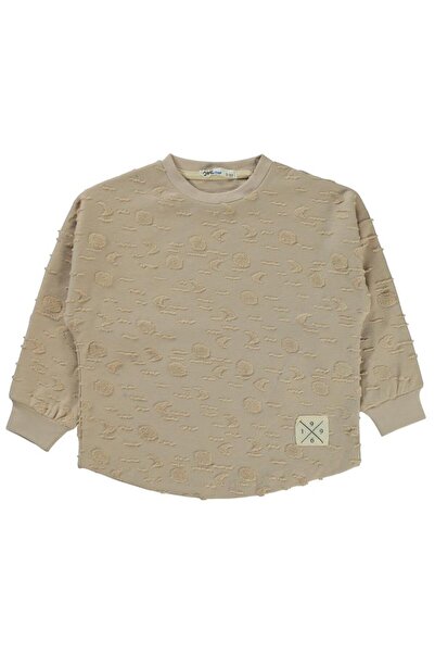 Civil Boys Ay Desenli 2-5 Yaş Sweatshirt - Bej3-4 Yaş