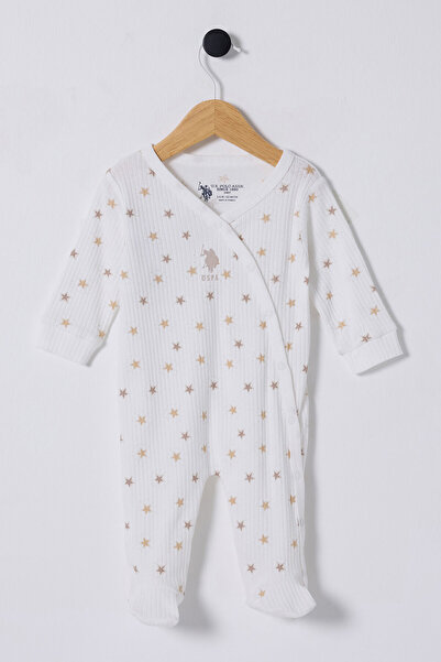 U.S. Polo Assn. U.S. Polo Assn Baby Boy White Jumpsuit