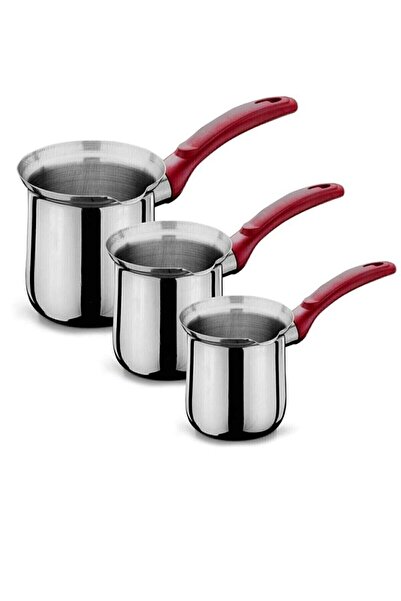 Doğuş Pazar 3 Piece Stainless Steel Coffee Pot Set