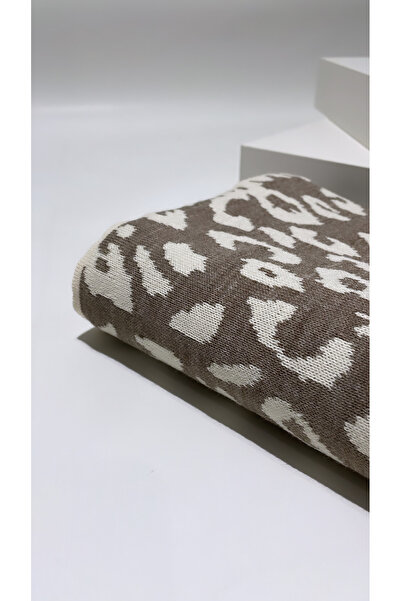 Onur Μαντήλι - Μαντήλι με μοτίβο λεοπάρ Χειμερινό μαντήλι λαιμού Χοντρό ποιοτικό ύφασμα υφαντό προϊόν διπλής όψης