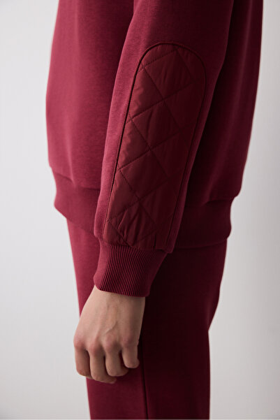Penti Bordo Yarım Fermuarlı Maura Sweatshirt - Saude Koleksiyonu