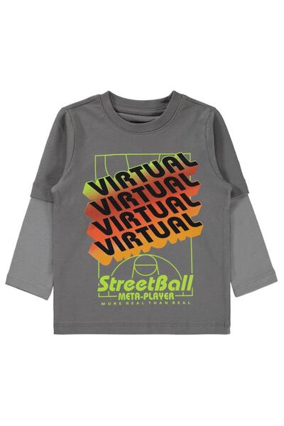 Civil Boys Φούτερ με στάμπα Streetball για 2-5 ετών - Γκρι 3-4 ετών