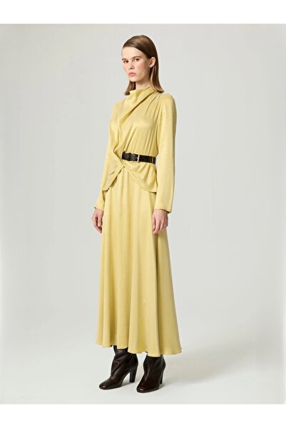 Nocturne Burgu ve Kemer Detaylı Maxi Elbise