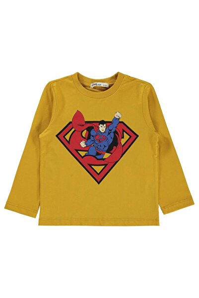 Civil Boys Superman Baskılı 2-5 Yaş Sweatshirt - Hardal3-4 Yaş