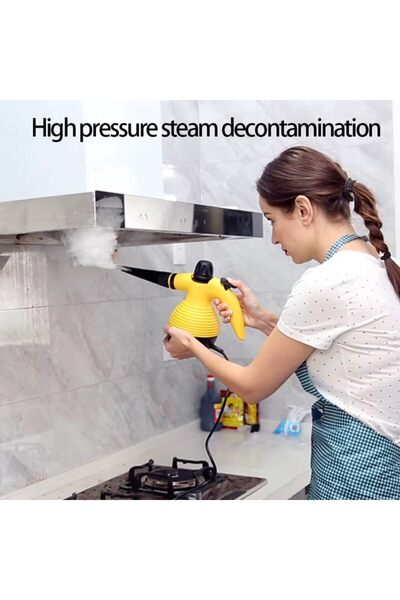 Denx Steam cleaner model with 1200 watts, 300 kPa operating pressure, and 350 ml water tank capacity