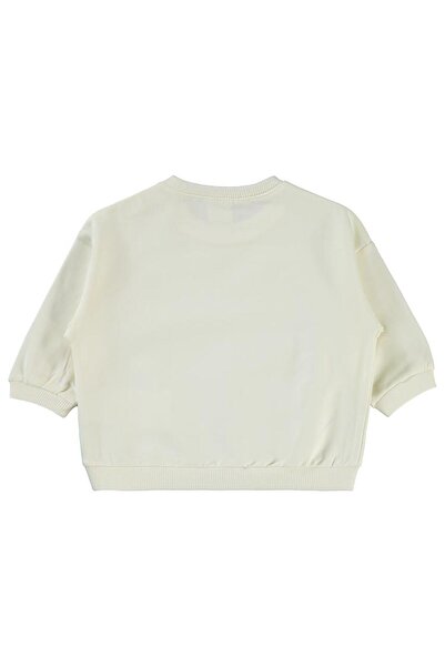 Civil Baby Civil Basic Heart Label 6-18 Months Sweatshirt - Ecru 9-12 Months