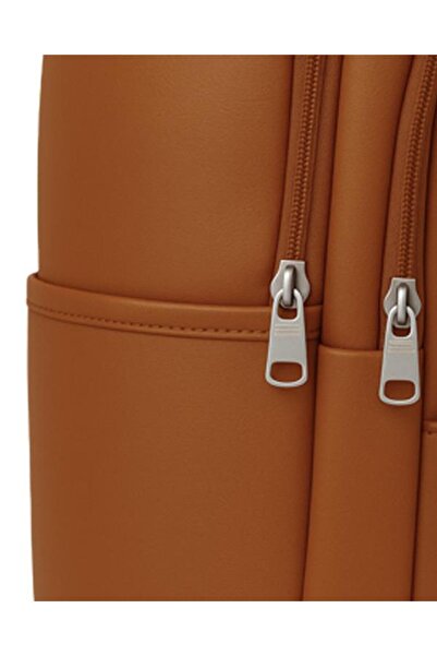 Yuga Faux Leather Four Compartment Backpack Brown