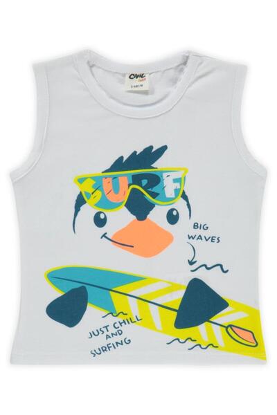 Civil Baby Μπλουζάκι Surf Days με τύπωμα για 6-18 μήνες - Λευκό