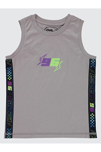 Civil Boys 96 Μπλουζάκι με στάμπα χωρίς μανίκια για 6-9 ετών - Γκρι 6-7 ετών