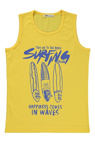 Civil Boys Tricou cu imprimeu Surfing pentru copii 10-13 ani - Galben 11-12 ani