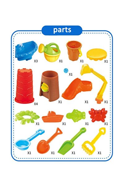 fulina Kids Sand And Water Table Toddler Activity Beach Toys Set 45x45x35cm