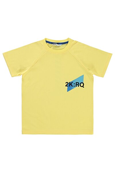 Civil Boys Cartoon Printed 10-13 Years Old T-Shirt - Yellow 11-12 Years Old