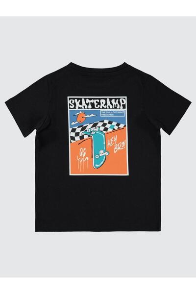 Civil Boys Skateramp Printed 2-5 Years Old T-Shirt - Black 4-5 Years