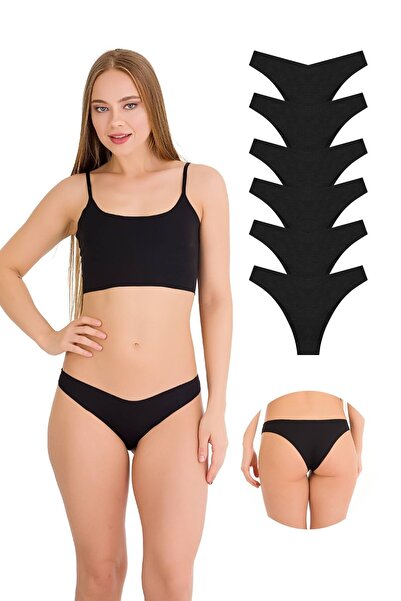 Newlilla 330 Жіночі безшовні лазерні бразильські трусики, упаковка з 6 штук