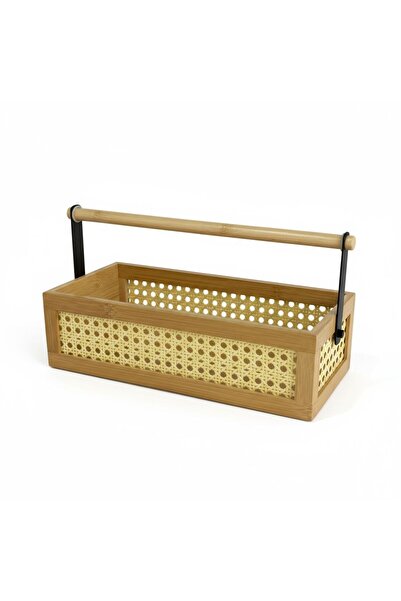 ANJEAHOME Sassari Bamboo Hazeran Rectangular Organizer Stand - Kitchen and Bathroom Organizer