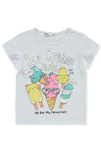 Civil Girls Kız Çocuk Tişört 2-5 Yaş Beyaz