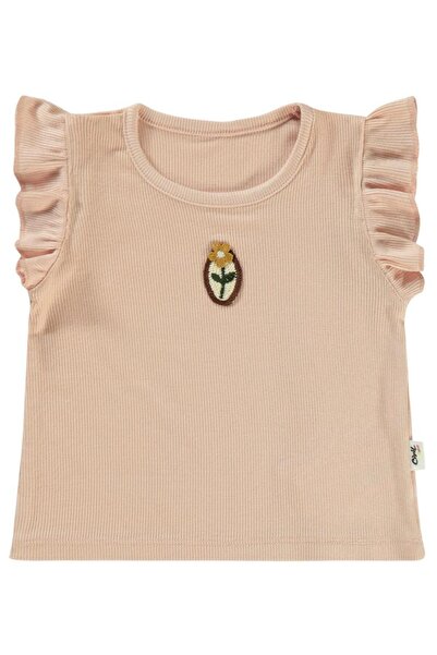 Civil Baby Dikme Aksesuarlı 6-18 Ay Tişört - Pudra12-18 Ay