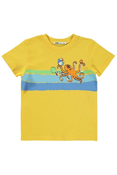 Civil Boys Μπλουζάκι Octopus με τύπωμα 2-5 ετών - Κίτρινο 5-6 ετών
