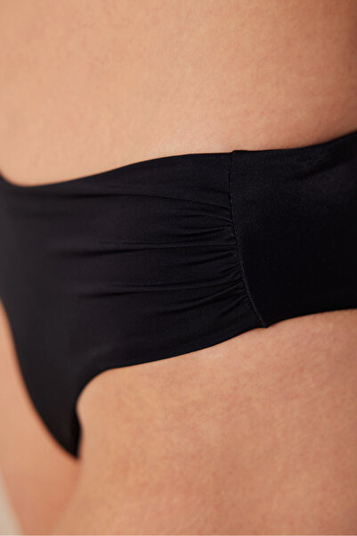 Penti Basic High Shirred Siyah Bikini Altı