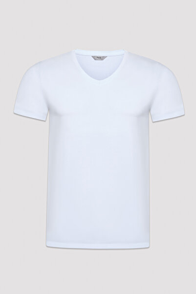 Penti V Neck Beyaz Tişört