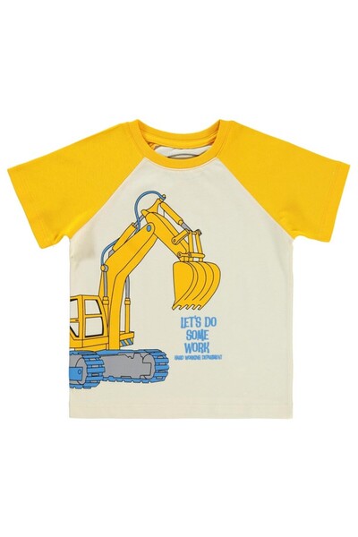 Civil Boys تي شيرت للأولاد 2-5 سنوات خردل