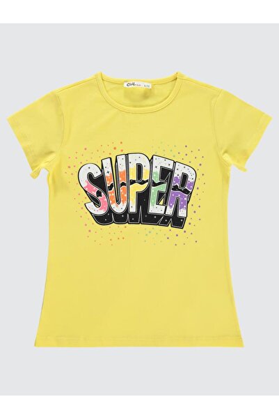 Civil Girls Kız Çocuk Tişört 6-9 Yaş Sarı