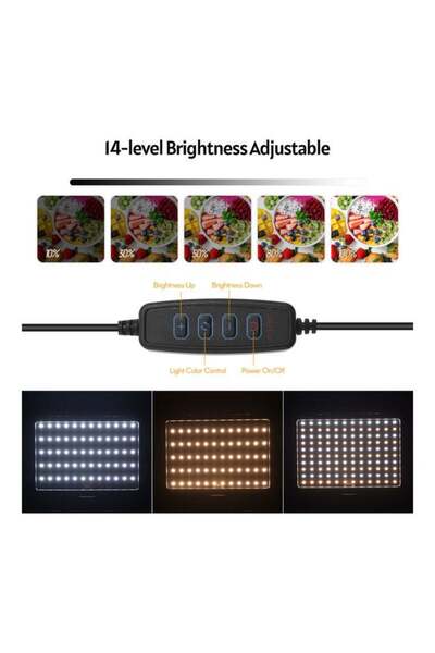 fulina USB LED Video Light Kit Black
