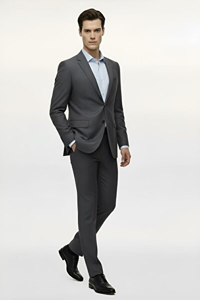 İgs Erkek Füme Regularfit / Rahat Kalıp Takım Elbise