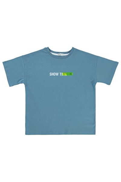 Civil Boys Μπλουζάκι Show Time με τύπωμα 10-13 ετών - Μπλε 13-14 ετών