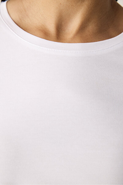 Penti Βαμβακερό λευκό Basic μακρυμάνικο μπλουζάκι
