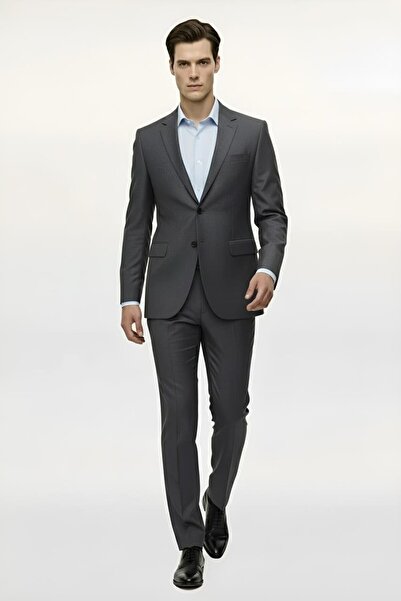 İgs Erkek Füme Regularfit / Rahat Kalıp Takım Elbise